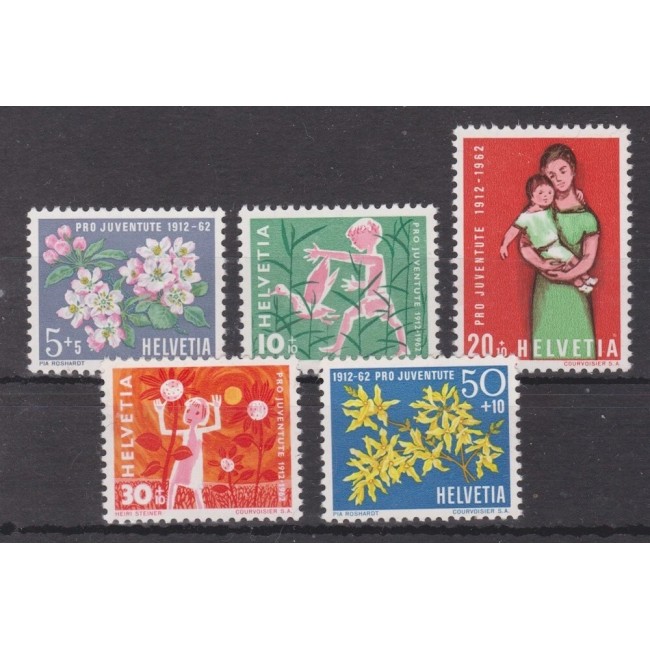 Elvetia 1962 - Pro Juventute, serie neuzata
