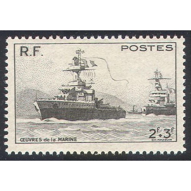 Franta 1946 - Marina, vapoare, neuzat