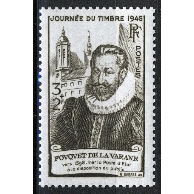 Franta 1946 - Ziua marcii postale, neuzat