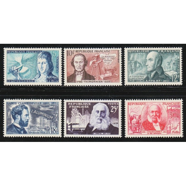 Franta 1955 - Inventatori, personalitati, serie neuzata