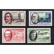 Franta 1957 - Inventatori si oameni de știința, personalități, serie neuzata