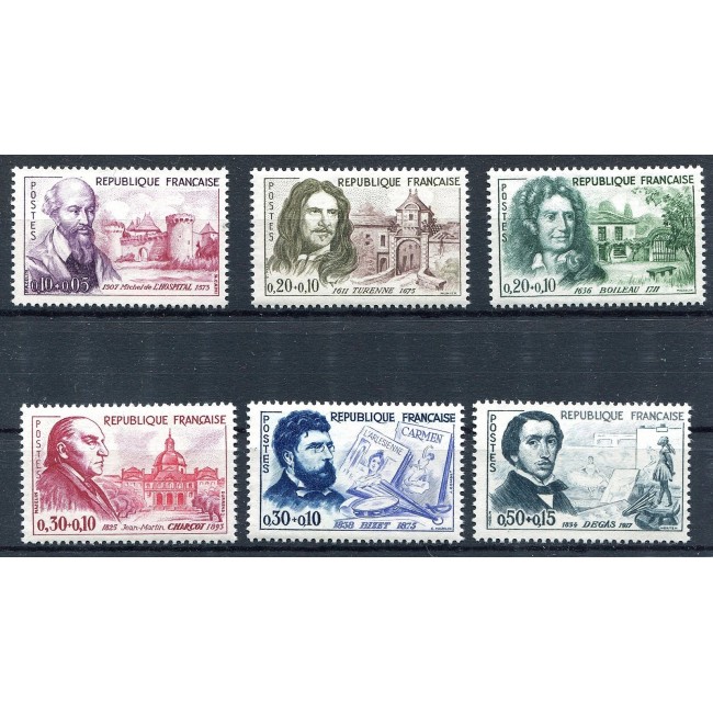 Franta 1960 - Personalități, serie neuzata