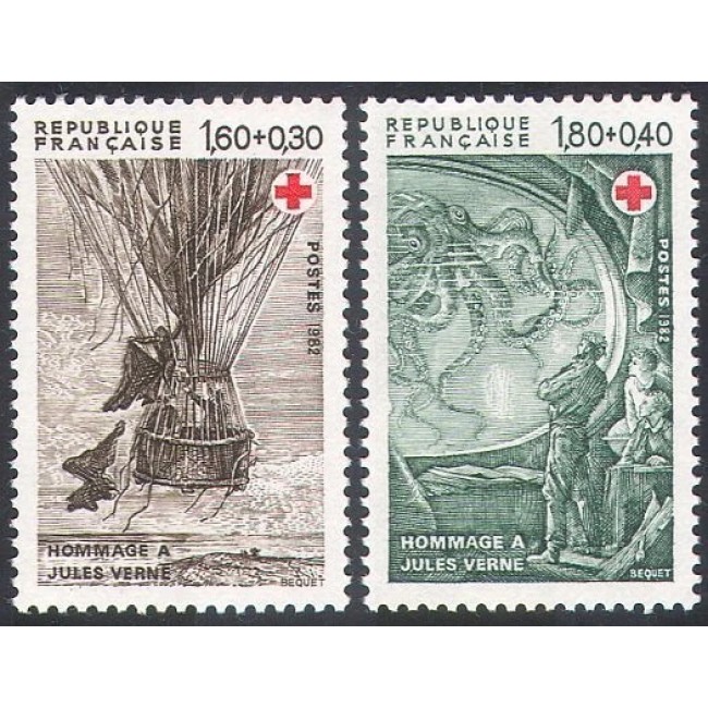 Franta 1982 - Crucea Rosie, serie neuzata