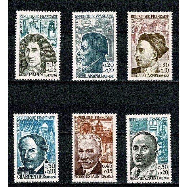 Franta 1962 - Personalități, serie neuzata