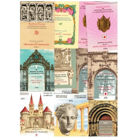 Franta 1960-1983 - Crucea Rosie, lot 27 carnete filatelice neuzate