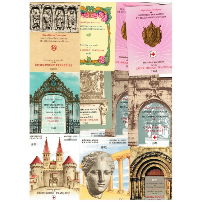 Franta 1960-1983 - Crucea Rosie, lot carnete filatelice neuzate