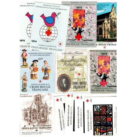 Franta 1960-1983 - Crucea Rosie, lot 27 carnete filatelice neuzate