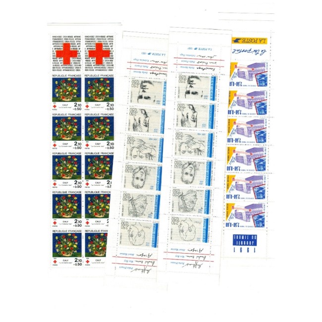 Franta 1984-1993 - Lot 15 carnete filatelice neuzate