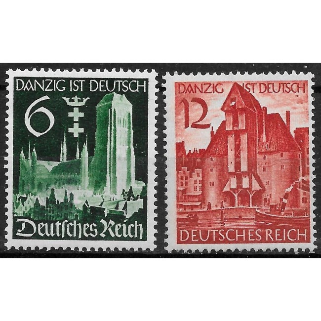 Deutsches Reich 1939 - Ocuparea Danzigului, serie neuzata