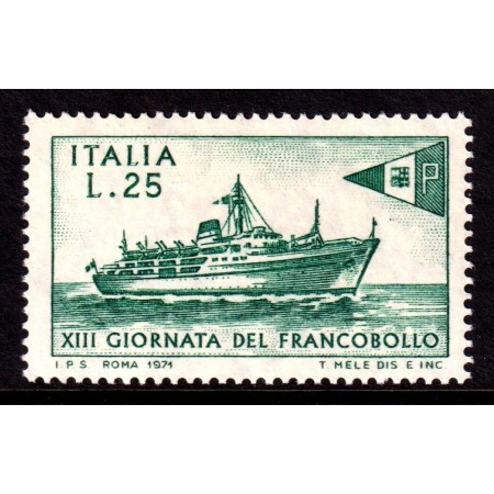 Italia 1971 - Ziua mărcii poștale, vapor, neuzat