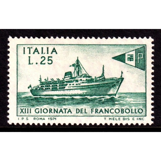 Italia 1971 - Ziua mărcii poștale, vapor, neuzat