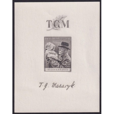Cehoslovacia 1938 - Presedintele Masaryk, colita neuzata