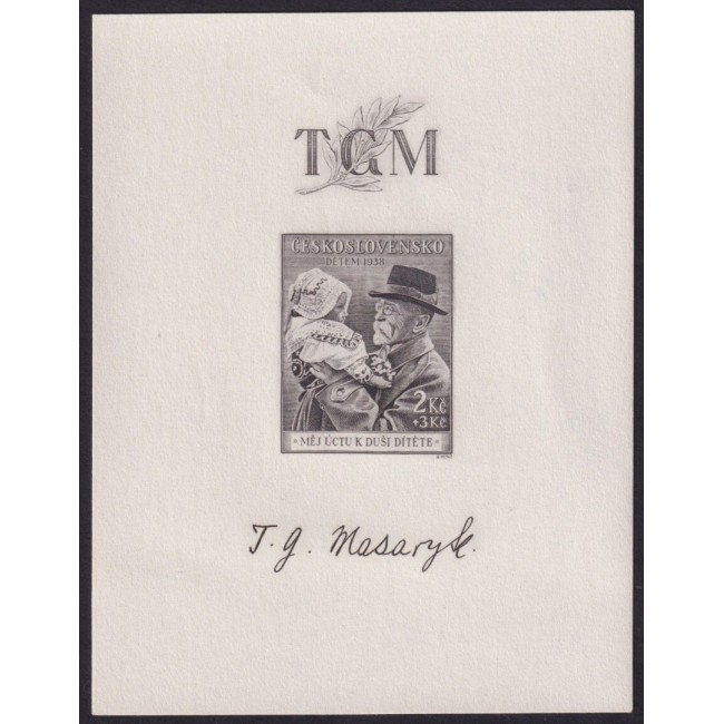 Cehoslovacia 1938 - Presedintele Masaryk, colita neuzata