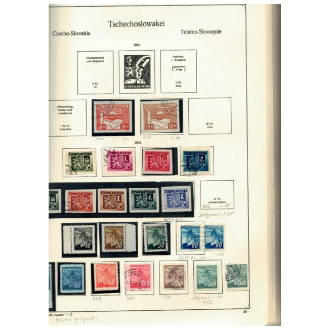 Cehoslovacia 1920-1963 - Colecție timbre stampilate, incomplet