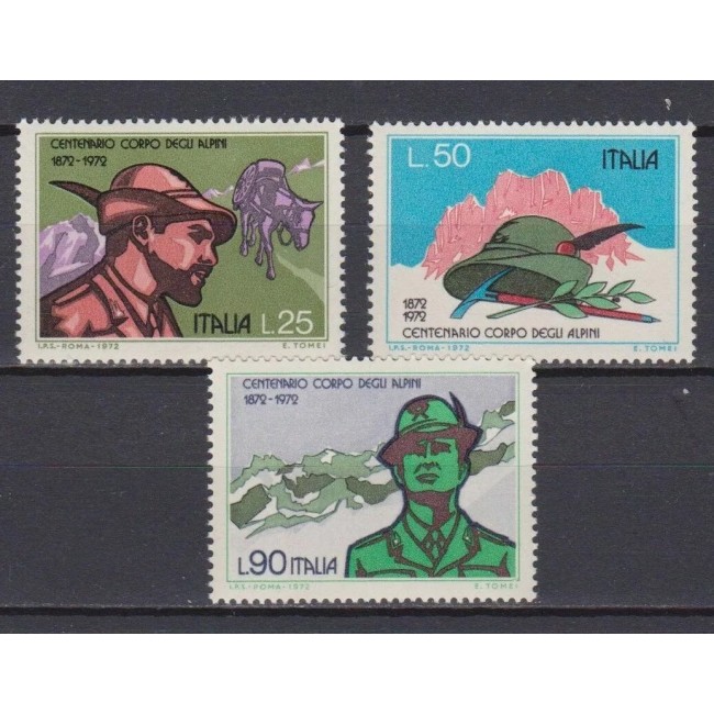 Italia 1972 - Alpini Corps, serie neuzata