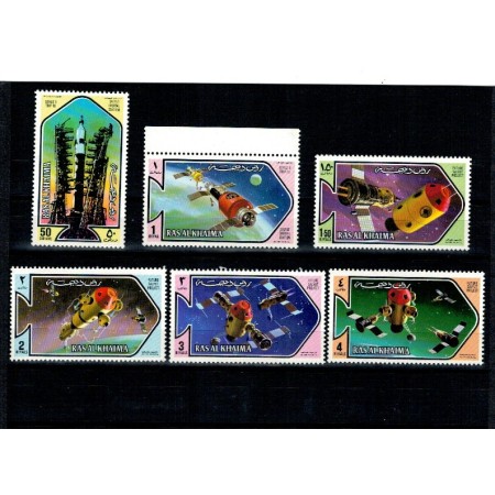 Ras al Khaima 1971 - Cosmonautica, Salyut, serie neuzata