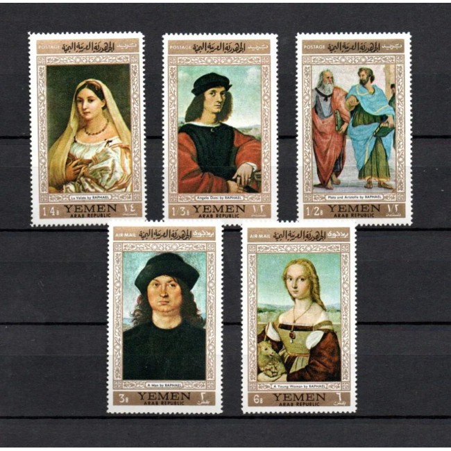 Yemen Nord 1968 - Picturi, arta, Raphael, serie neuzata