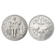 New Caledonia 2002 - 1 franc, aluminiu, UNC