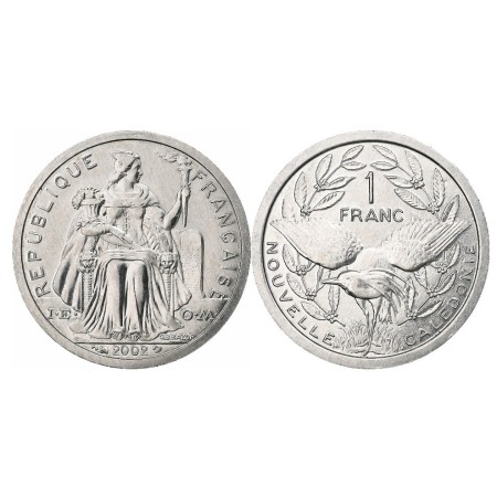 New Caledonia 2002 - 1 franc, aluminiu, UNC New Caledonia 2002 - 1 franc, aluminiu, UNC