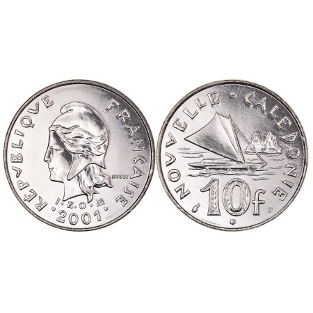 New Caledonia 2001 - 10 francs, UNC New Caledonia 2001 - 10 francs, UNC