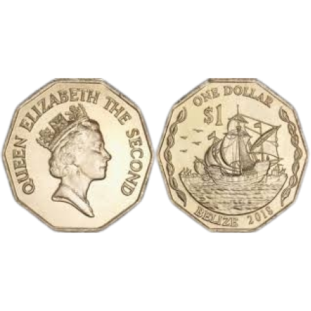 Belize 2018 - 1 dollar UNC Belize 2018 - 1 dollar UNC