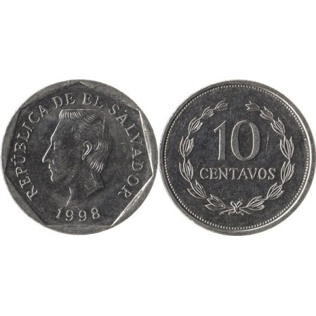 El Salvador 1998 - 10 centavos UNC