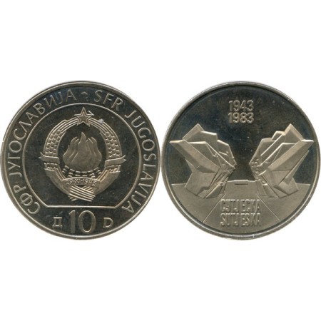 Iugoslavia 1983 - 10 dinara, Batalia de la Sutjeska, UNC