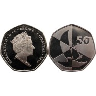 Gibraltar 2019 - 50 pence, Island Games, UNC