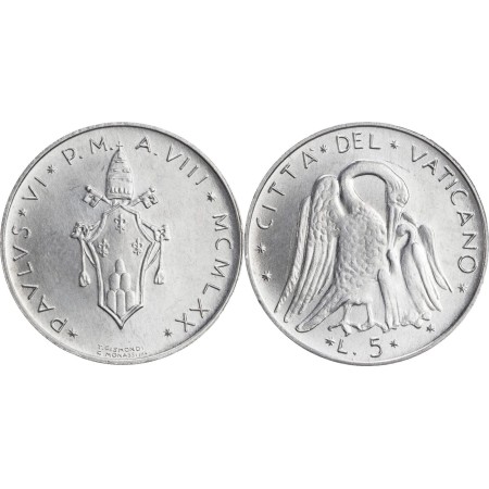 Vatican 1970 - 5 lire aUNC