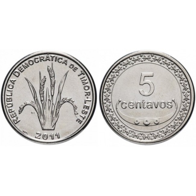 Timorul de Est 2011 - 5 centavos UNC Timorul de Est 2011 - 5 centavos UNC