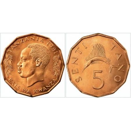 Tanzania 1981 - 5 senti UNC