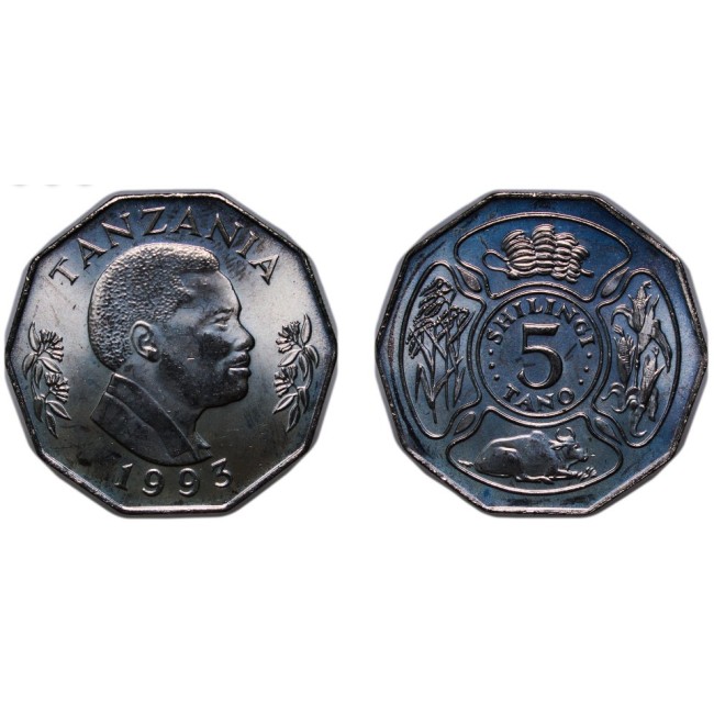 Tanzania 1993 - 5 shilingi UNC Tanzania 1993 - 5 shilingi UNC