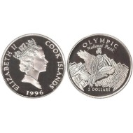 Cook Islands 1996 - 2 dollars, Olympic National Park, vultur, argint, PROOF