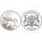 Botswana 1986 - 2 pula WWF, egreta, argint, PROOF
