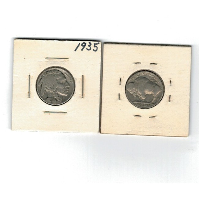 SUA 1935 - 5 cents, buffalo nickel, circulata SUA 1935 - 5 cents, buffalo nickel, circulata