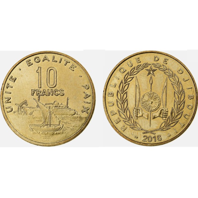 Djibouti 2016 - 10 francs UNC Djibouti 2016 - 10 francs UNC