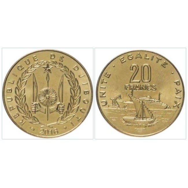 Djibouti 2016 - 20 francs UNC Djibouti 2016 - 20 francs UNC
