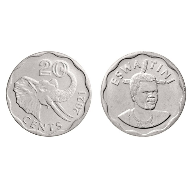 Eswatini 2021 - 20 cents UNC Eswatini 2021 - 20 cents UNC