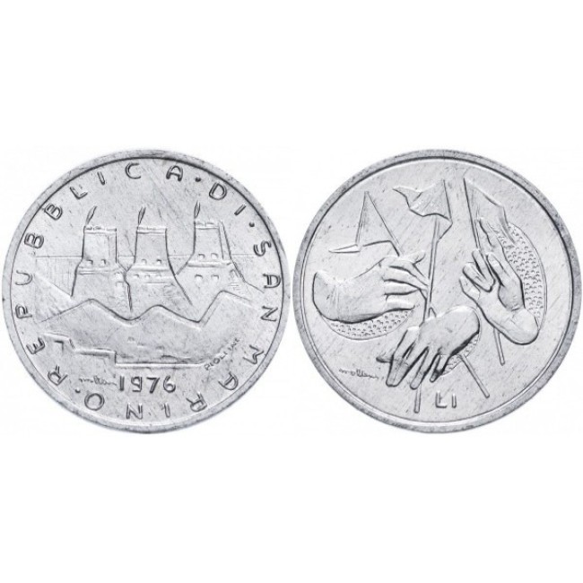 San Marino 1976 - 1 lira UNC San Marino 1976 - 1 lira UNC