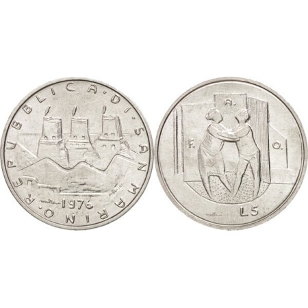 San Marino 1976 - 5 lire UNC
