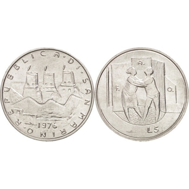 San Marino 1976 - 5 lire UNC San Marino 1976 - 5 lire UNC