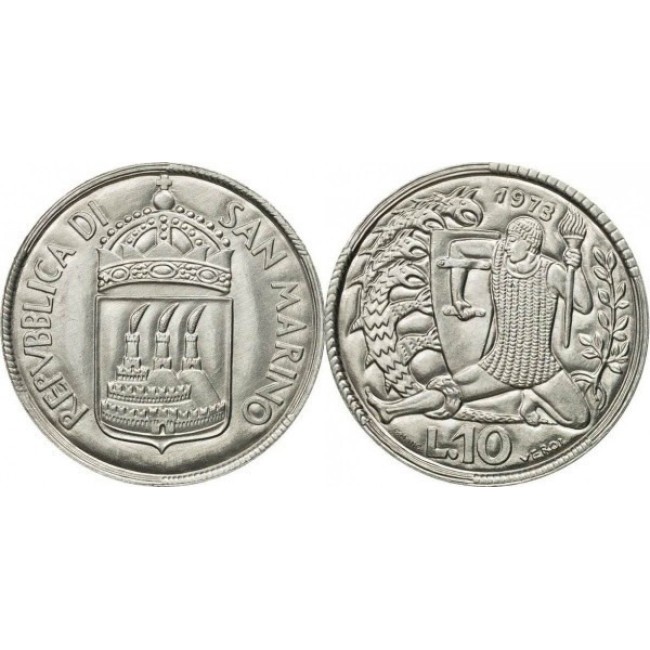 San Marino 1973 - 10 lire UNC San Marino 1973 - 10 lire UNC