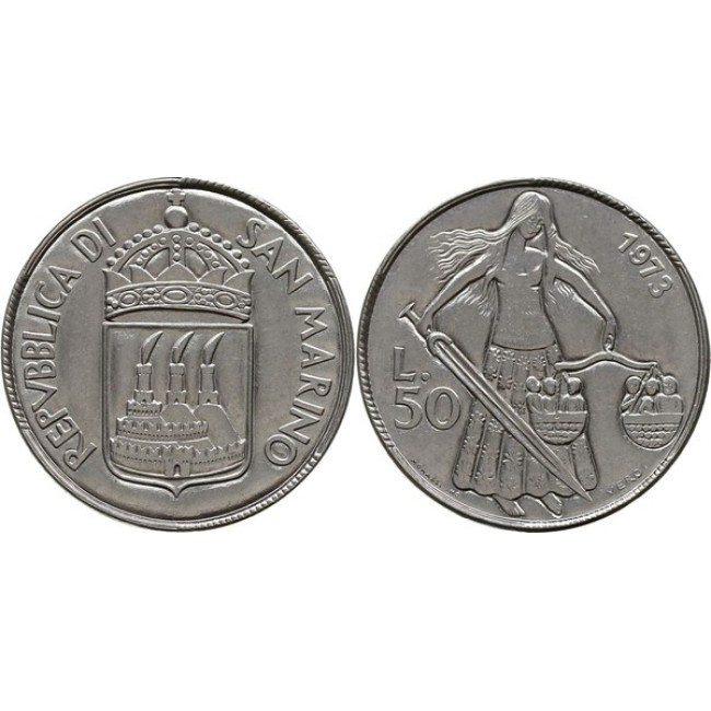San Marino 1973 - 50 lire UNC San Marino 1973 - 50 lire UNC