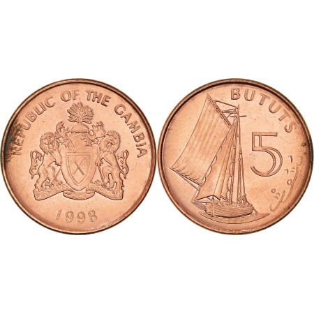 Gambia 1998 - 5 bututs UNC