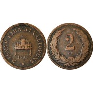 Ungaria 1895 - 2 filler, circulata