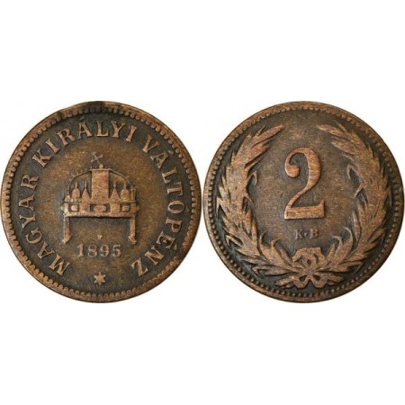 Ungaria 1895 - 2 filler, circulata