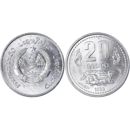 Laos 1980 - 20 att UNC