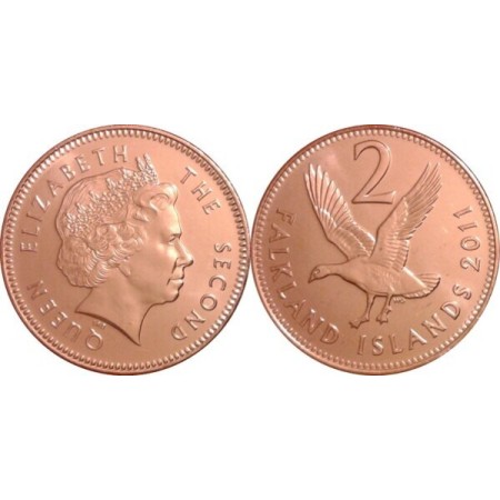 Insulele Falkland 2011 - 2 pence UNC