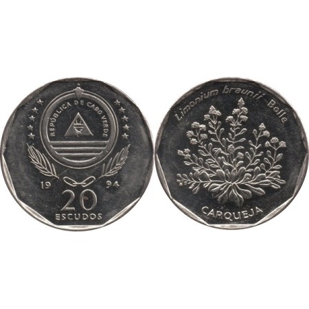 Cabo Verde 1994 - 20 escudos UNC