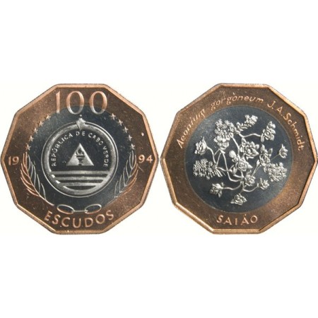 Cabo Verde 1994 - 100 escudos, bimetal, UNC